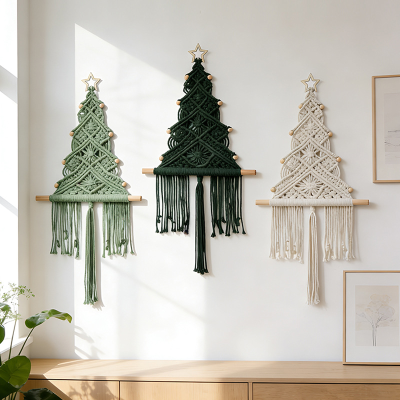 Macrame Wall Hanging - Decorazione Natalizia da Parete Macramè a