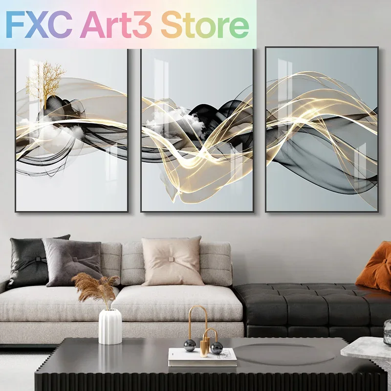 Home Decor Luxury - Set di 3 Quadri Senza Cornice,