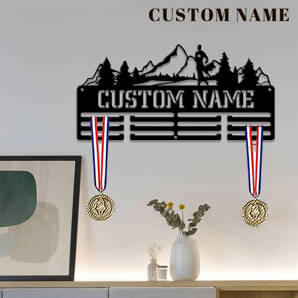 Home Decor Zone - Espositore Personalizzato per Medaglie di Maratona