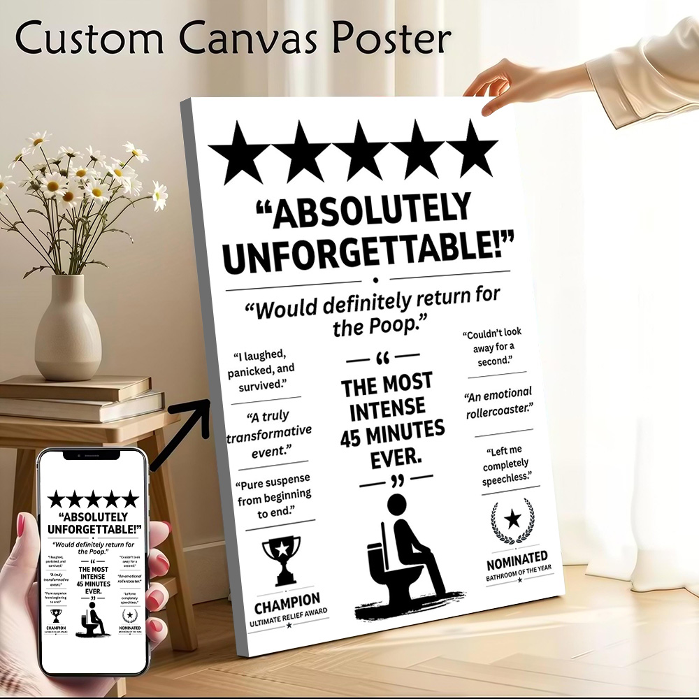 Review Home Decor - Poster su Tela con Recensioni Divertenti