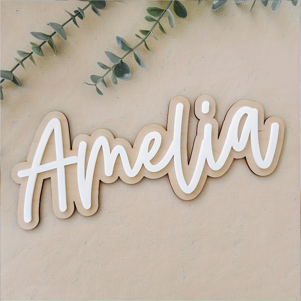 Wooden Letter Sign - Targa in Legno Personalizzabile a Doppio