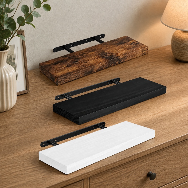 Floating Shelves - Mensola da Parete Galleggiante Resistente con