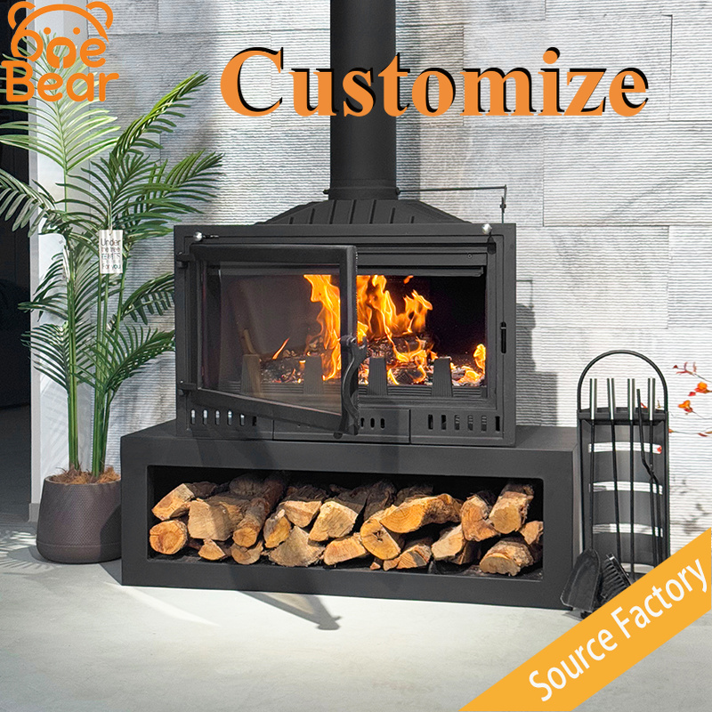 Home Decor Outdoor - Caminetto a legna incassato personalizzabile, stufa