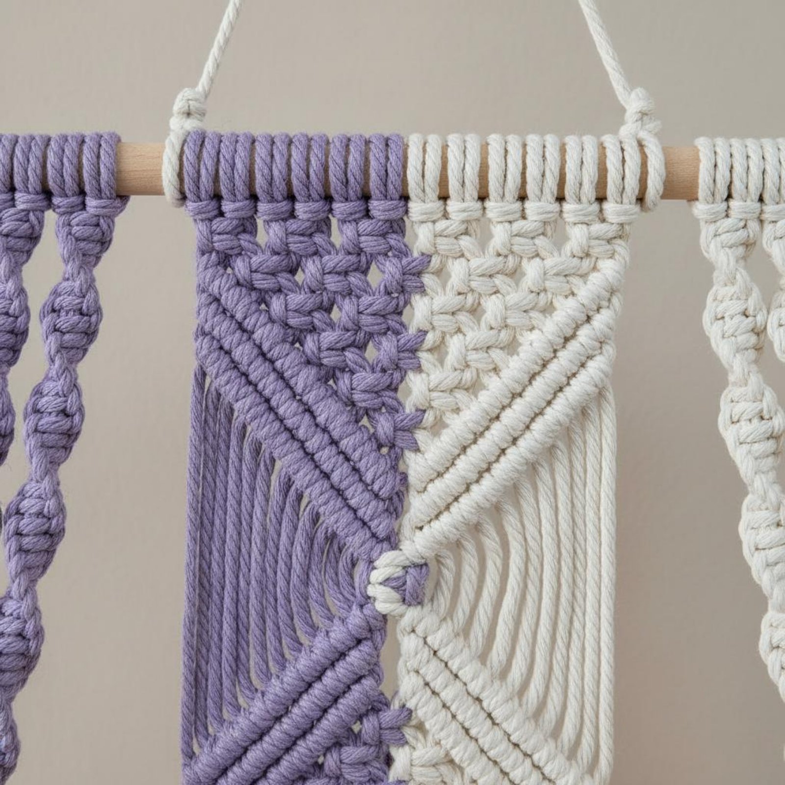 Macrame Wall Hanging - Mensola da Parete Boho Fatta a