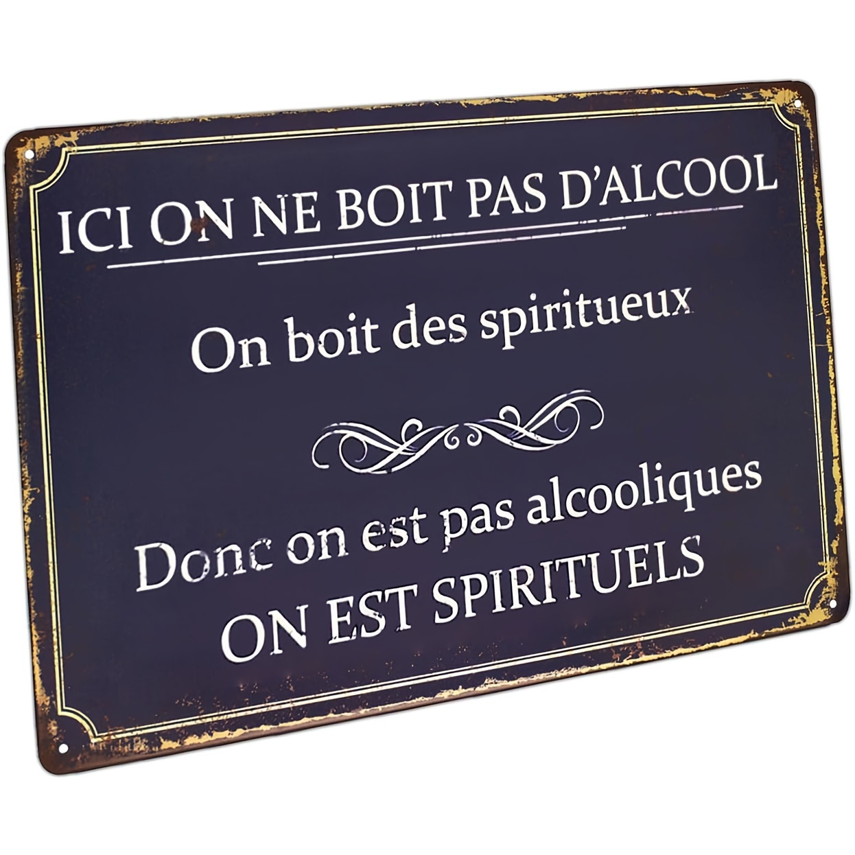 Home Decor Quotes On Wall - Targa in metallo vintage 