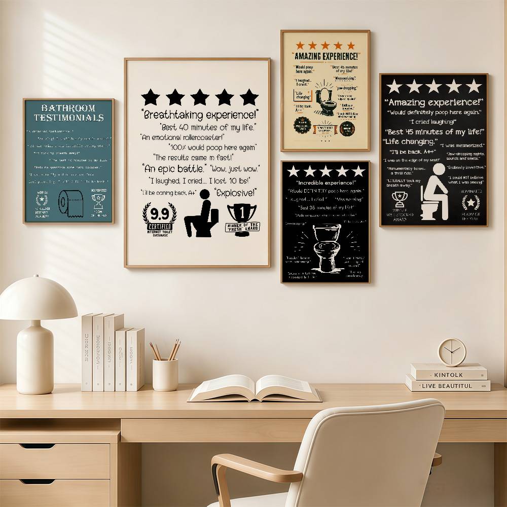 Review Home Decor - Poster da Parete con Testimonianze Divertenti