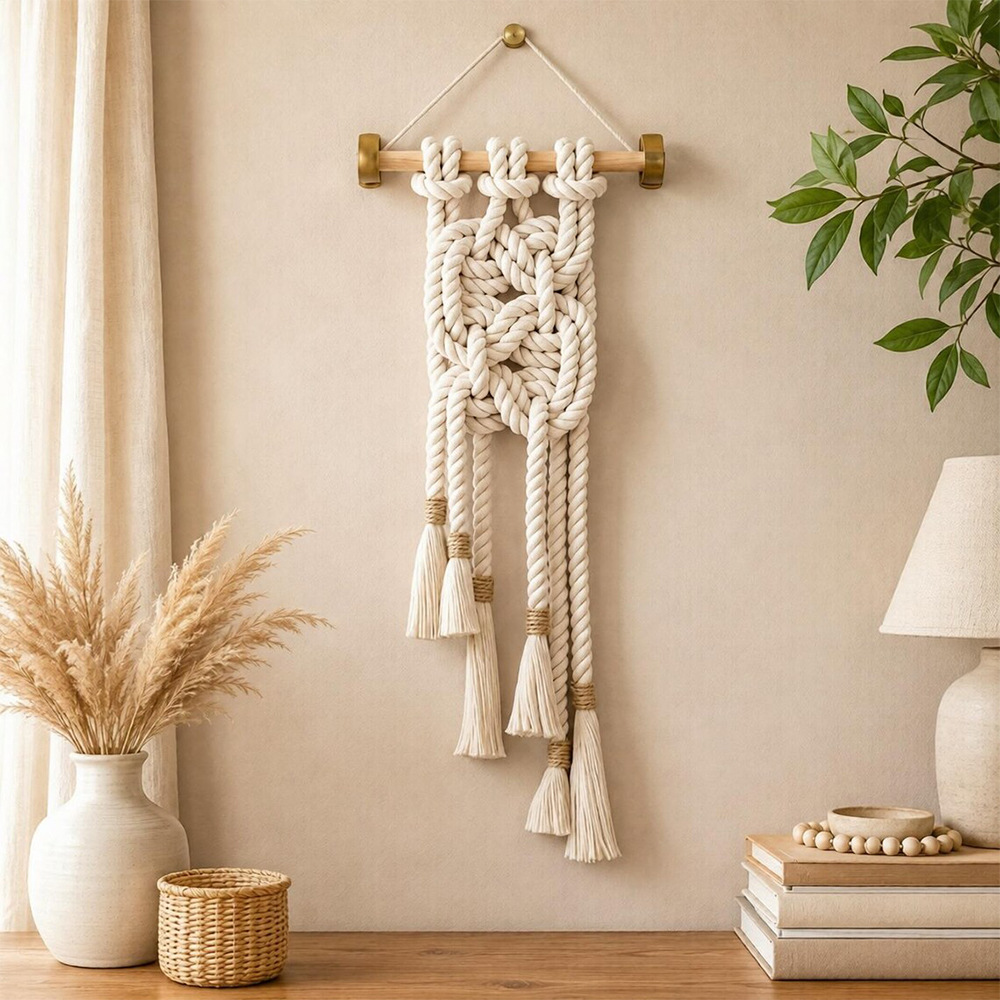 Macrame Wall Hanging - Arredamento da parete in macramè, realizzato