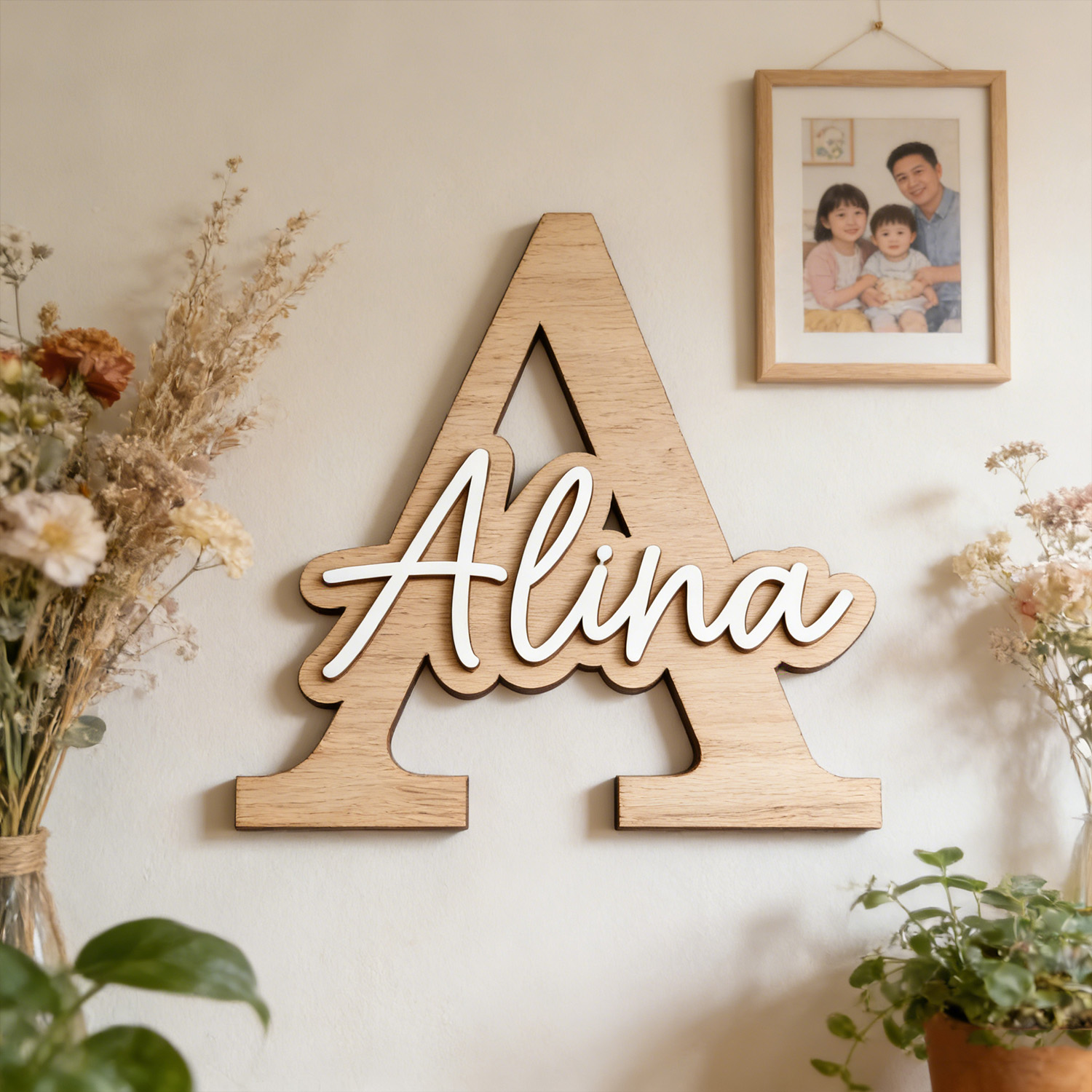 1 targa per porta in legno per - Wooden Letter Sign recensione e prezzo