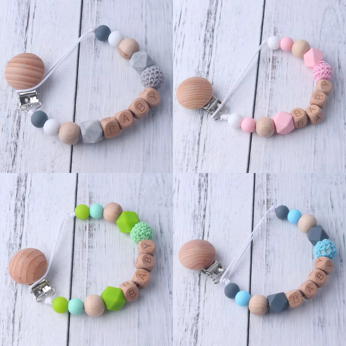 Clip per ciuccio per bambini c - Wooden Letter Sign recensione e prezzo