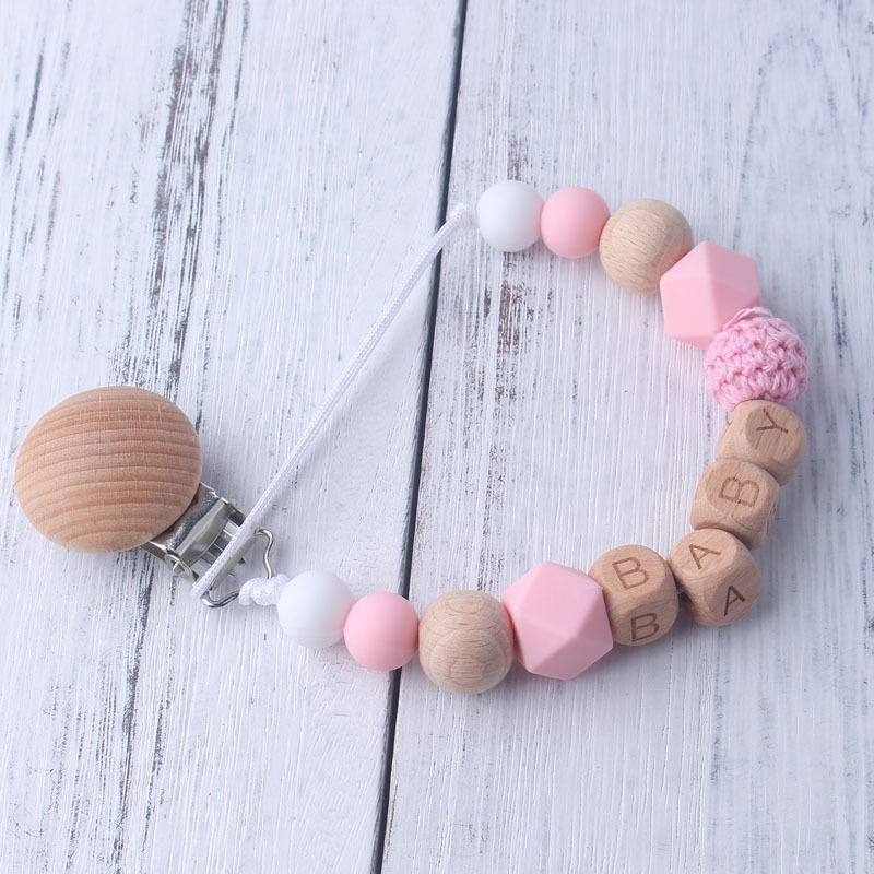 Clip per ciuccio per bambini c - Wooden Letter Sign recensione e prezzo