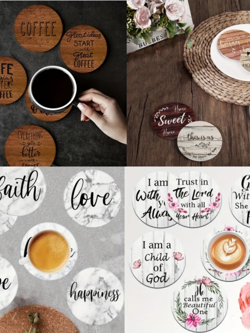 Set di 6 Sottobicchieri Artist - Wooden Letter Sign recensione e prezzo