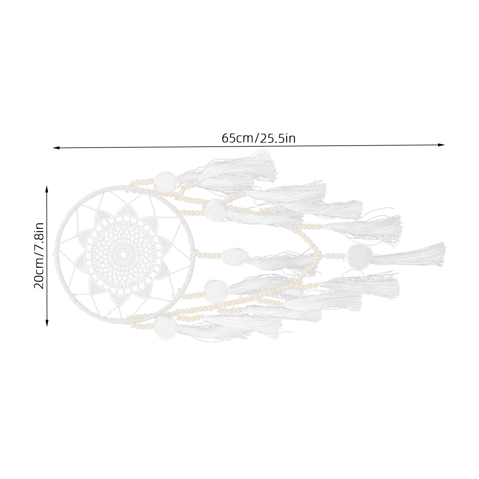 Grande Acchiappasogni Bianco B - Macrame Wall Hanging recensione e prezzo
