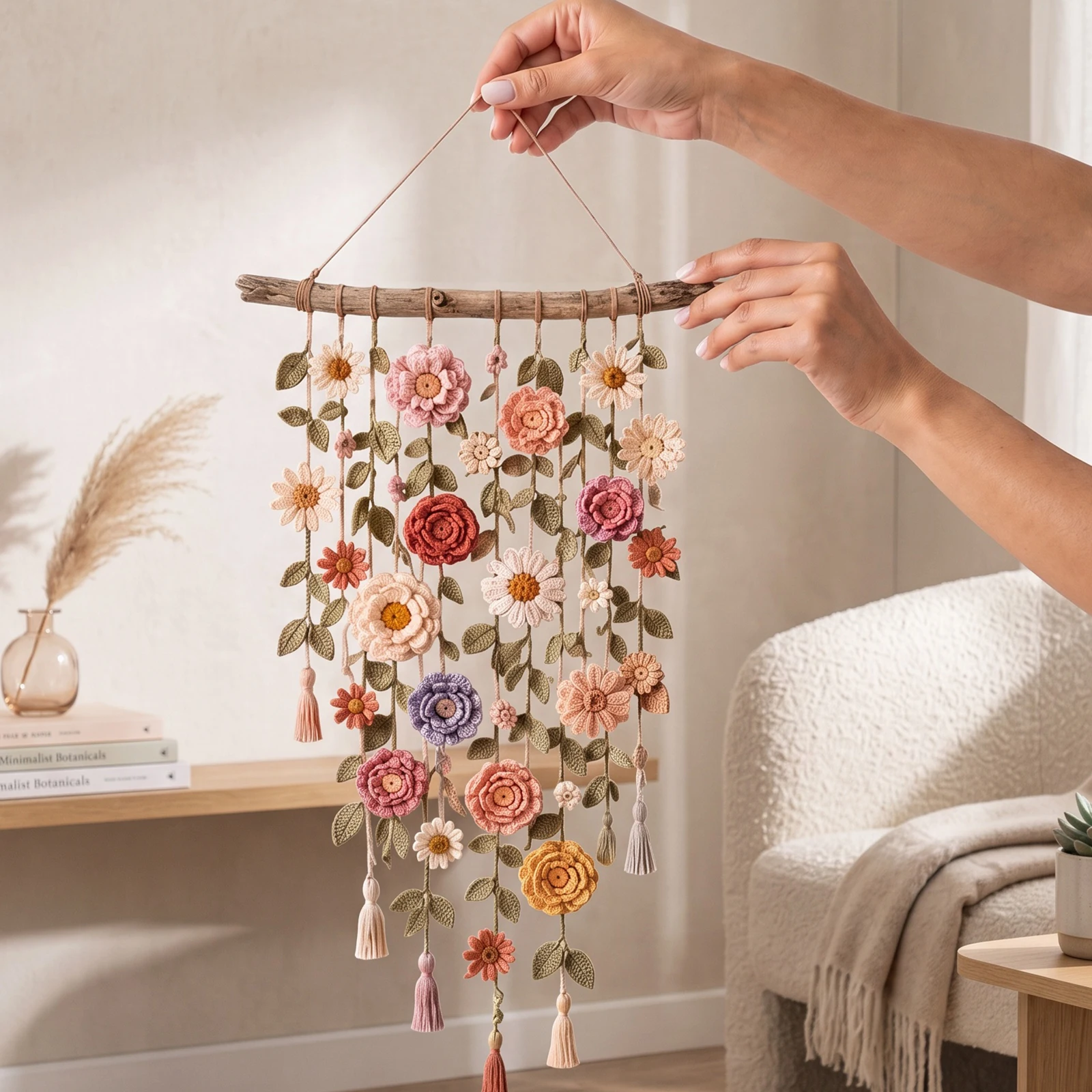 Decorazione Floreale a Vite, A - Macrame Wall Hanging recensione e prezzo
